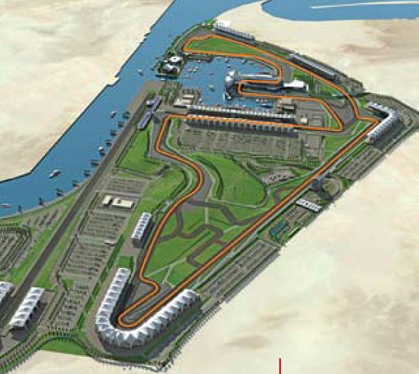 Схема трассы формулы 1 в Абу-Даби