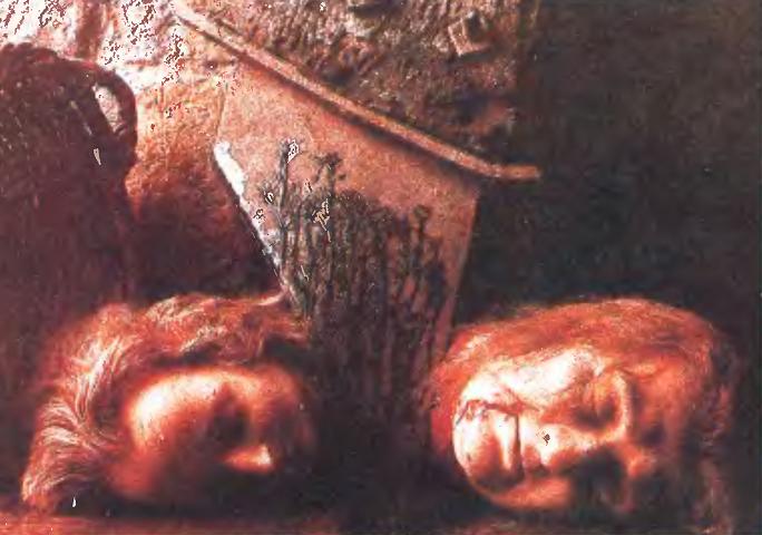Гильотинированные головы Людовика XVI и Марии Антуанетты.